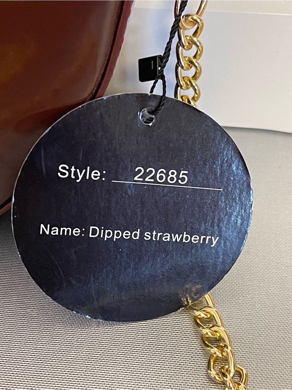 “Tami Too” Strawberry Dipped in Chocolate/Cream Crossbody Zipper Bag NWT - Picture 5 of 8